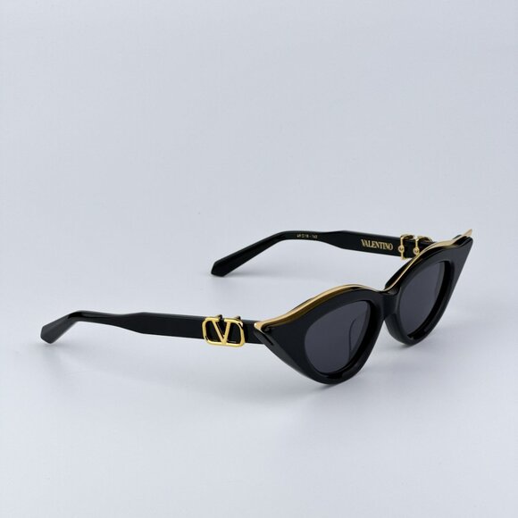 Valentino V-GOLDCUT - II VLS-114A 49 Women Sunglasses Titanium Black Gold Grey - Picture 7 of 12